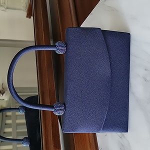 Women's Navy Blue Hand-Held Small Purse